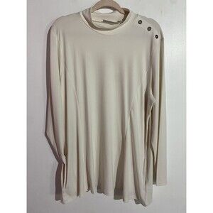 Susan Graver Tunic Top XL Liquid Knit Quite Luxury Office Old Money Timeless